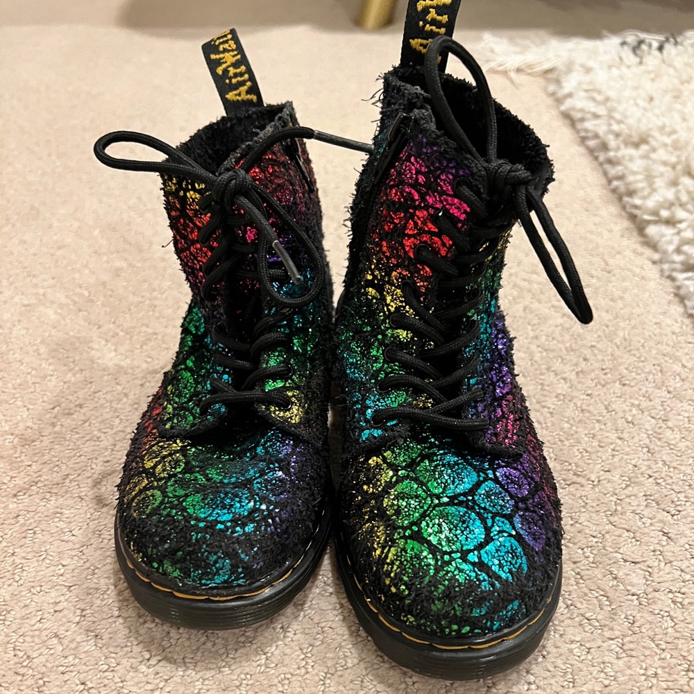 Dr. Martens Junior 1460 Pascal Metallic Boots Toddler Size 10